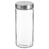 Lot de 3 bocaux, verre, couvercle inox, 0,75/1,2/2l Nixo