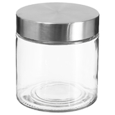 Lot de 3 bocaux, verre, couvercle inox, 0,75/1,2/2l Nixo