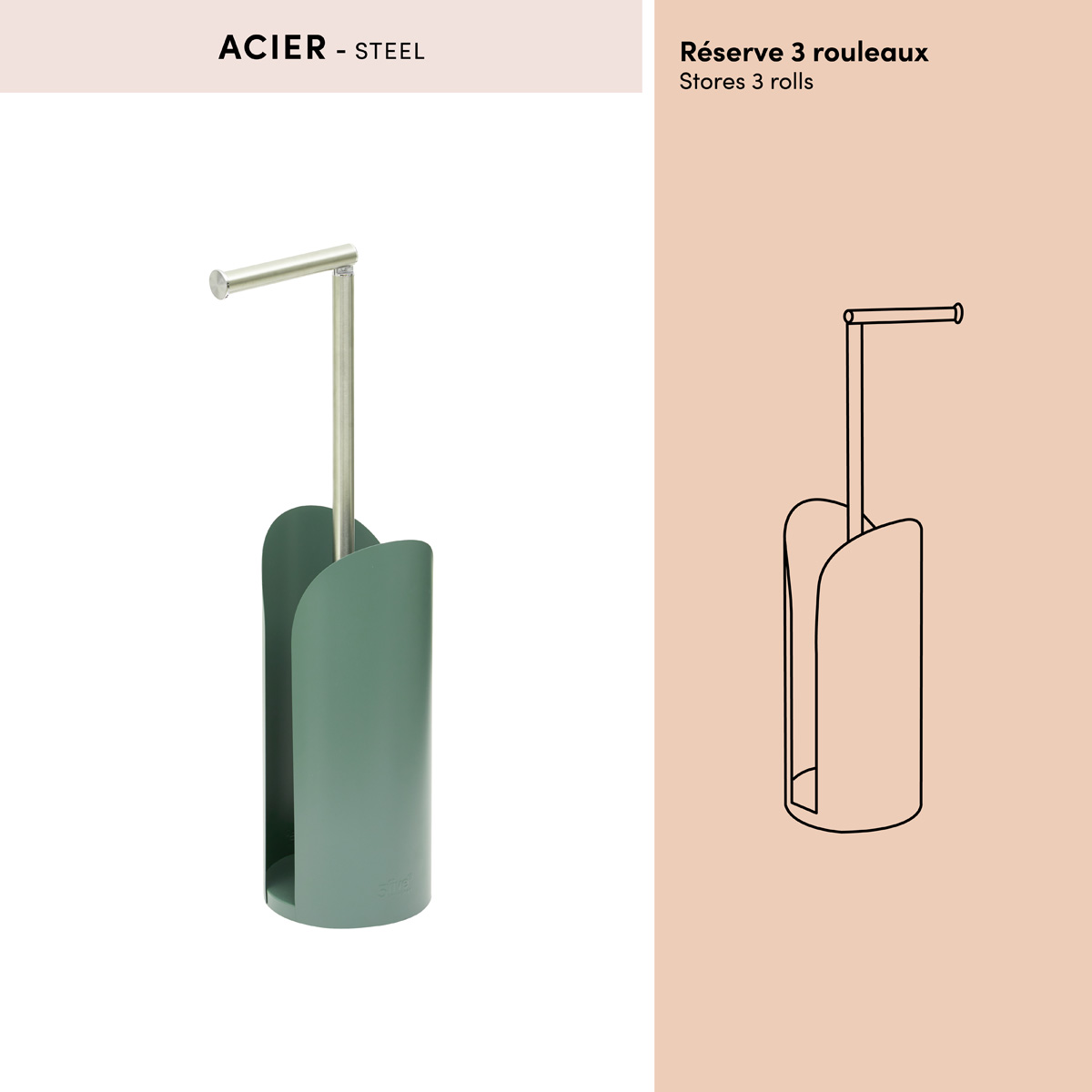 Dérouleur avec réservoir, h.60 cm, ficus Colorama