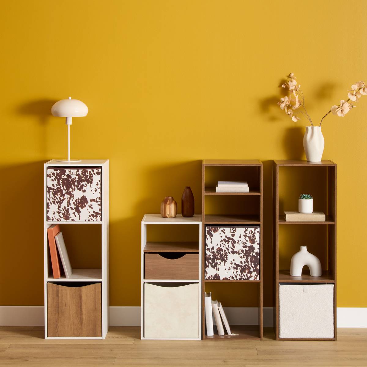 Étagère 3 cases, 34,5x32 cm, marron Mix'n modul