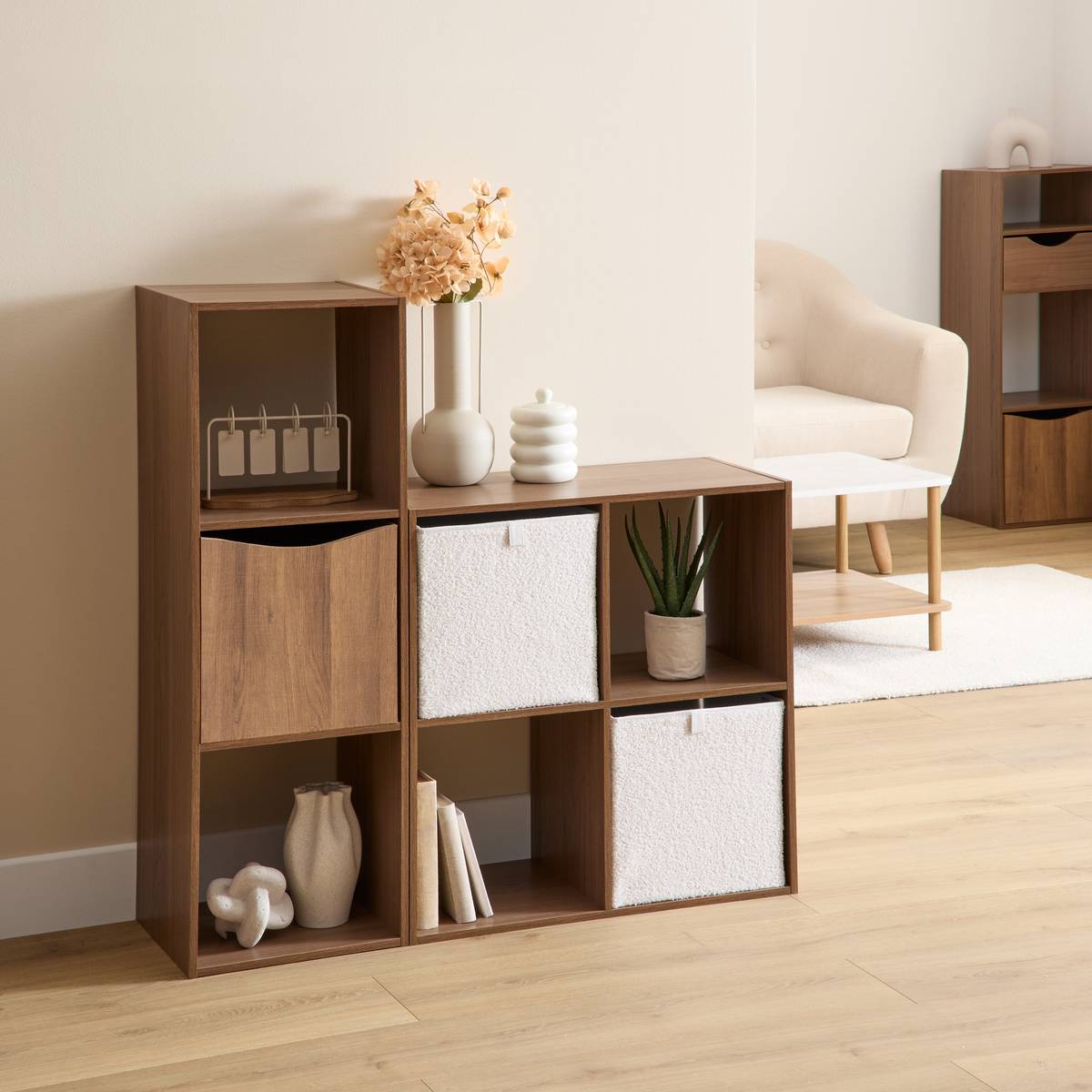 Étagère 1 case, marron Mix'n modul