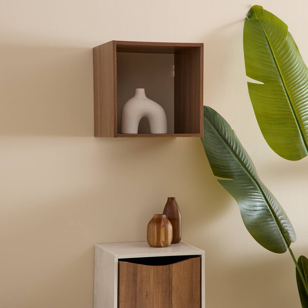 Étagère 1 case, marron Mix'n modul