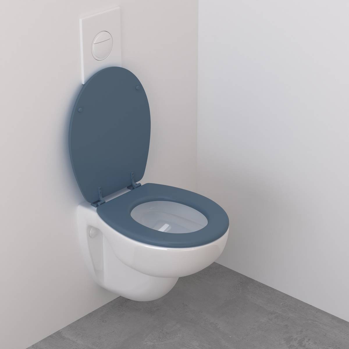 Abattant wc, bleu Colorama