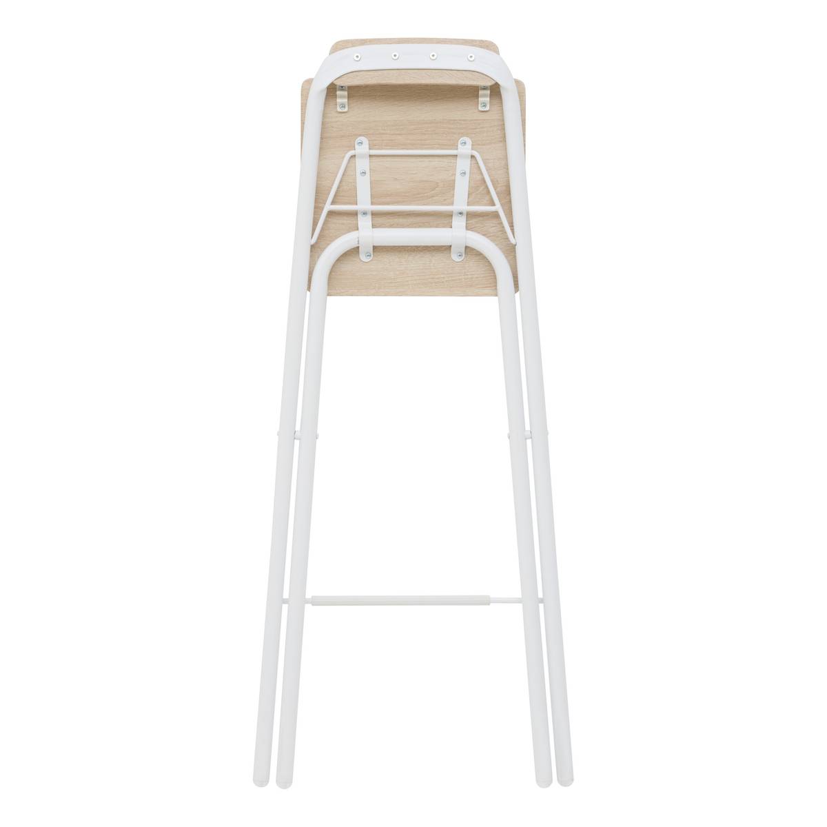 Chaise de bar pliante, h.98 cm, blanc Flexy