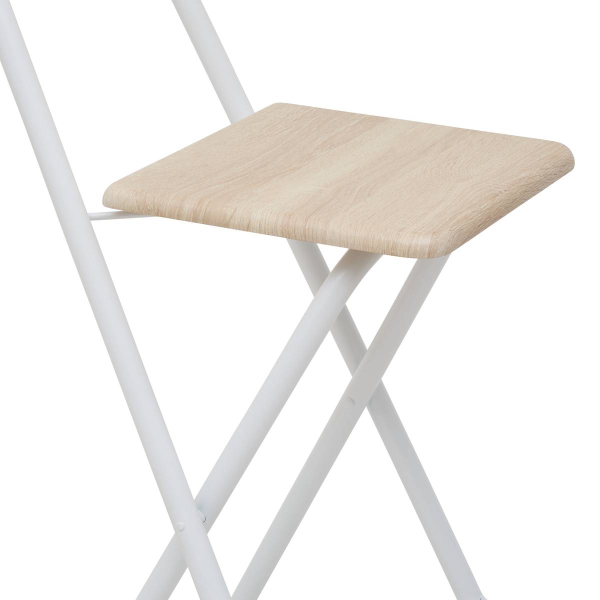 Chaise de bar pliante, h.98 cm, blanc Flexy