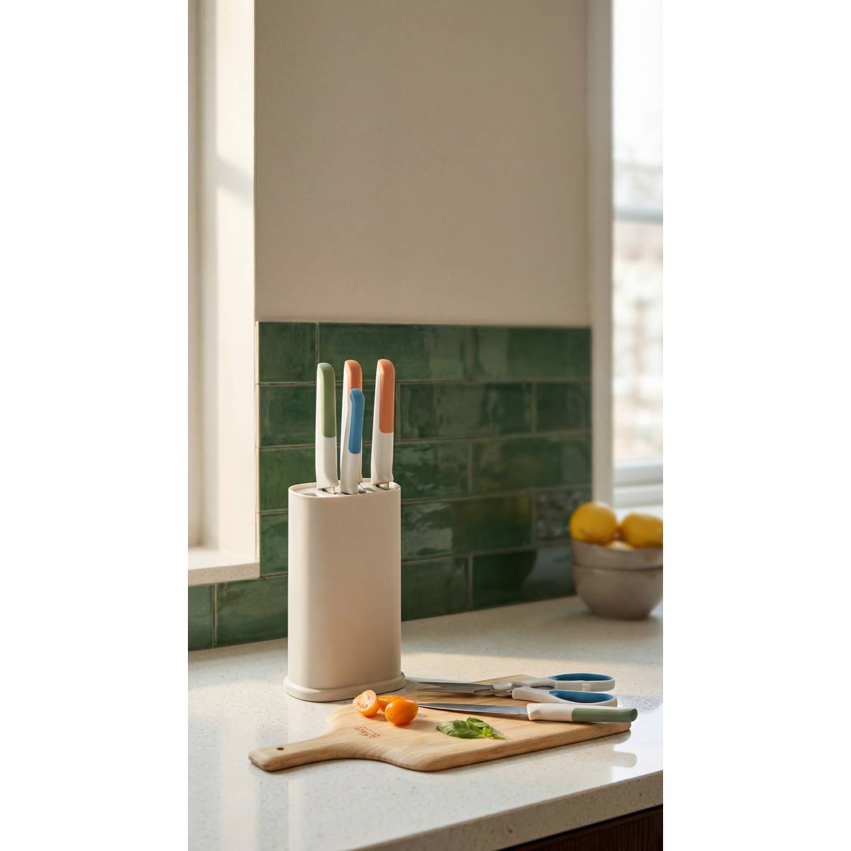 Bloc couteaux, 6 pièces, beige Colors