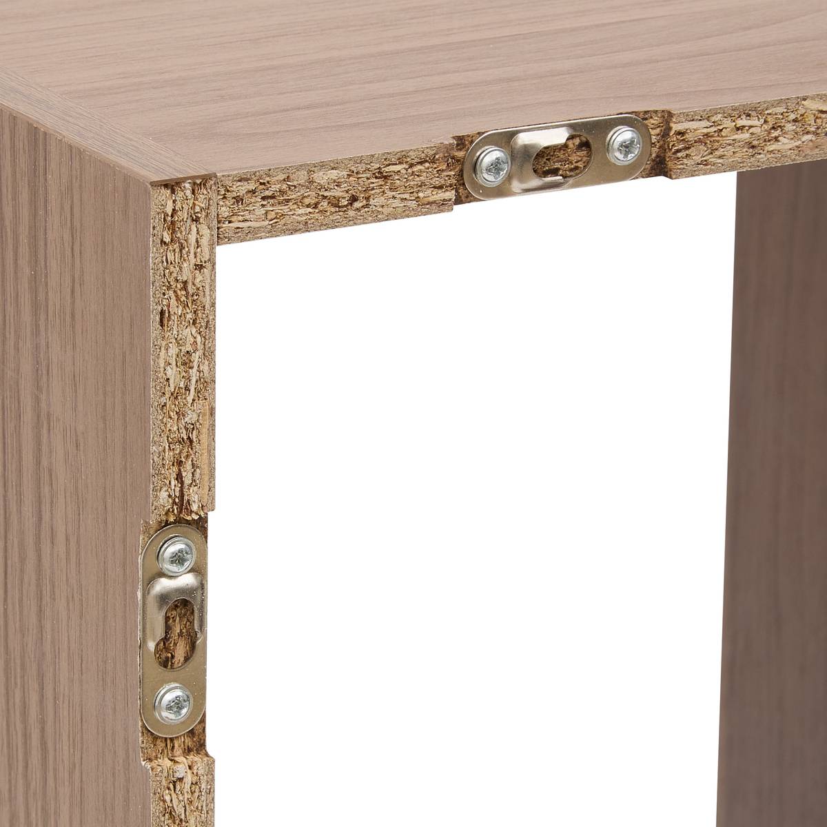 Étagère 2 cases, marron Mix'n modul