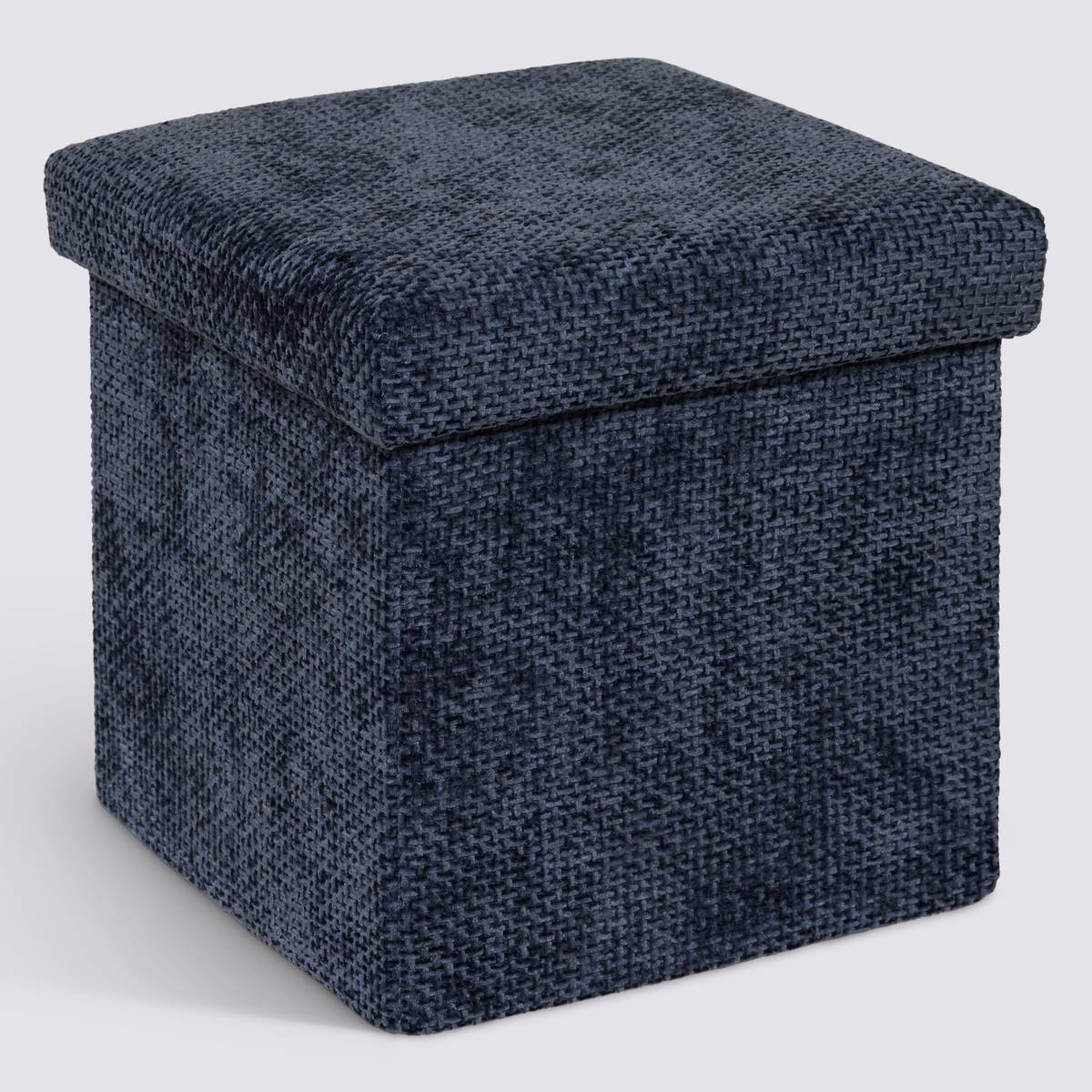 Pouf 31x31 bleu velvy 