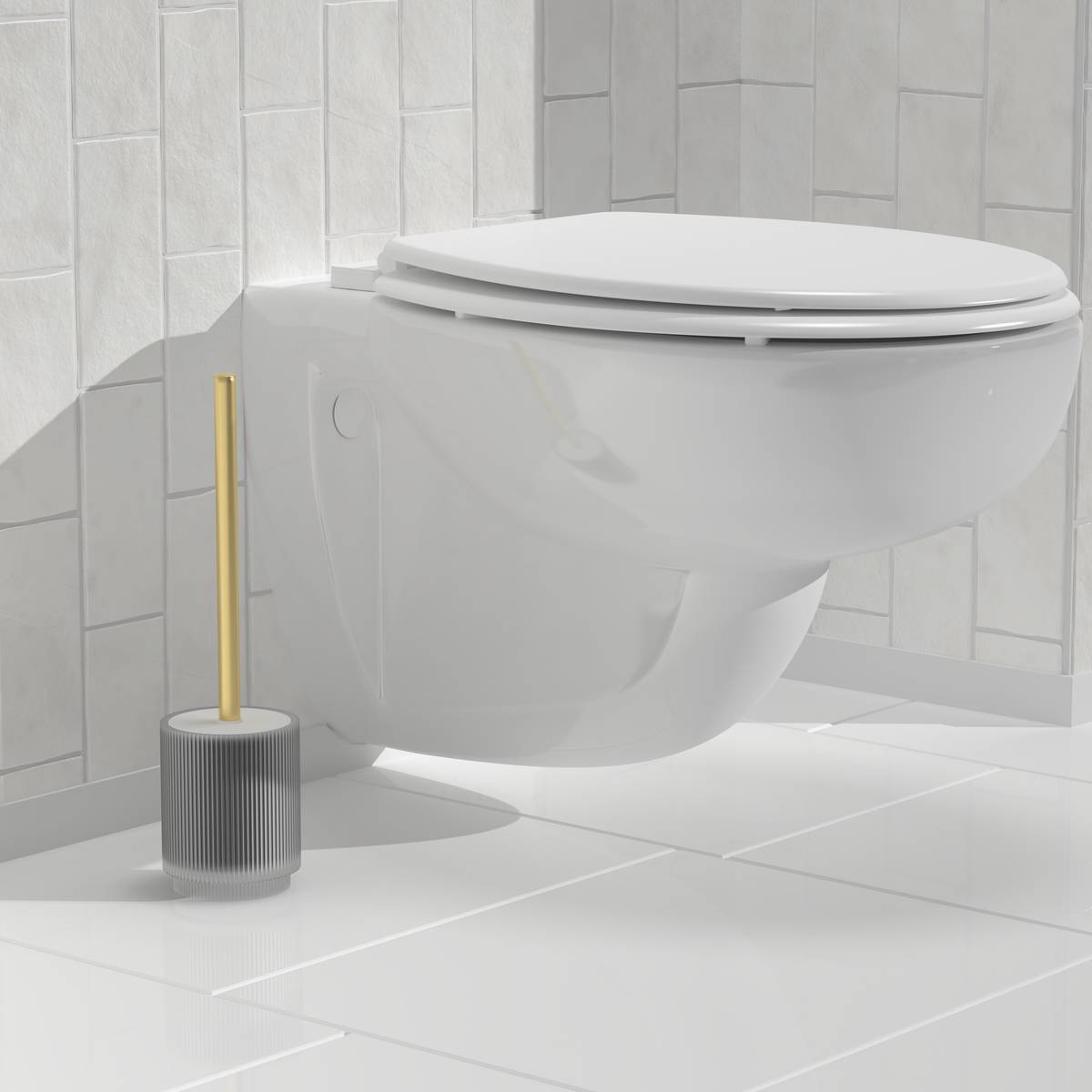 Brosse wc, d.9,5 cm, blanc Solis