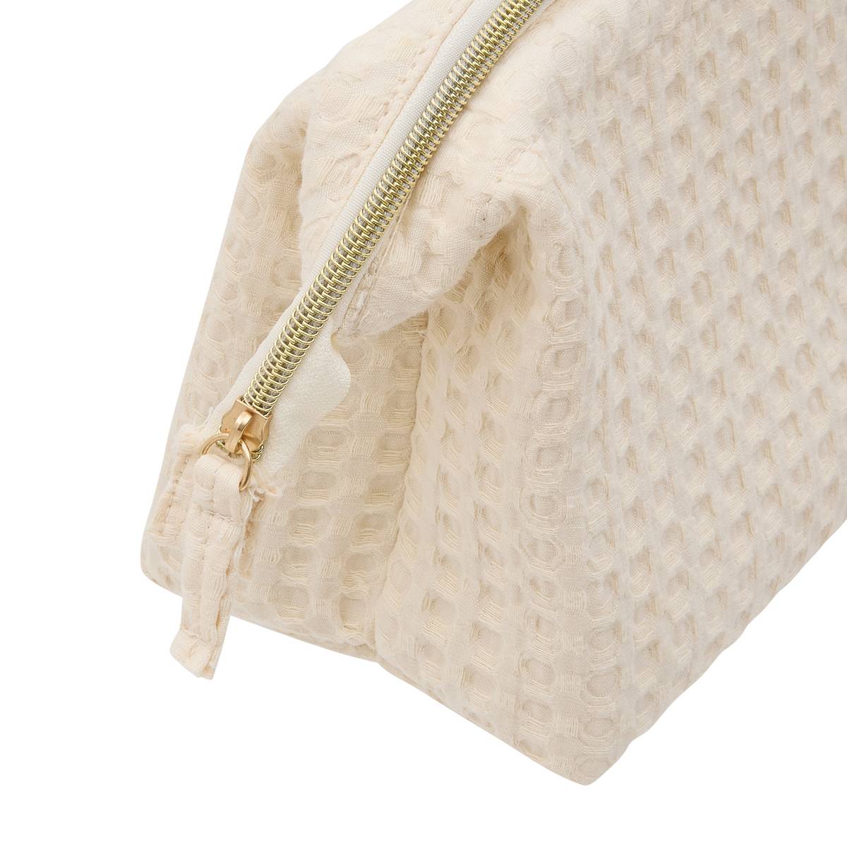 Trousse waffle beige 