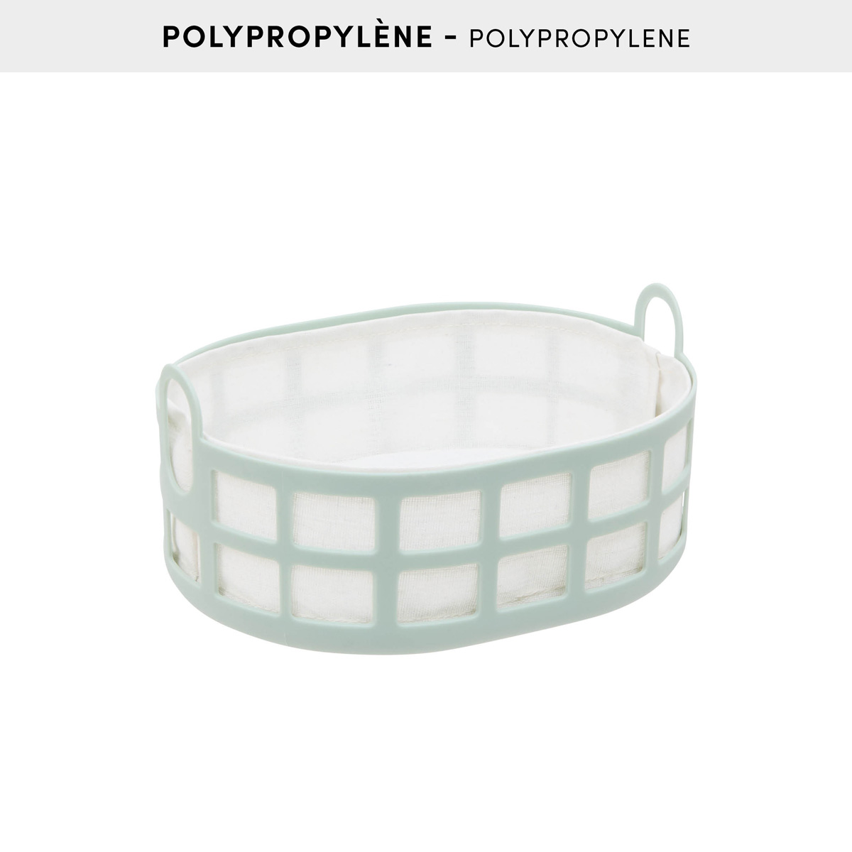 Corbeille à pain, l.24 cm, vert Poly