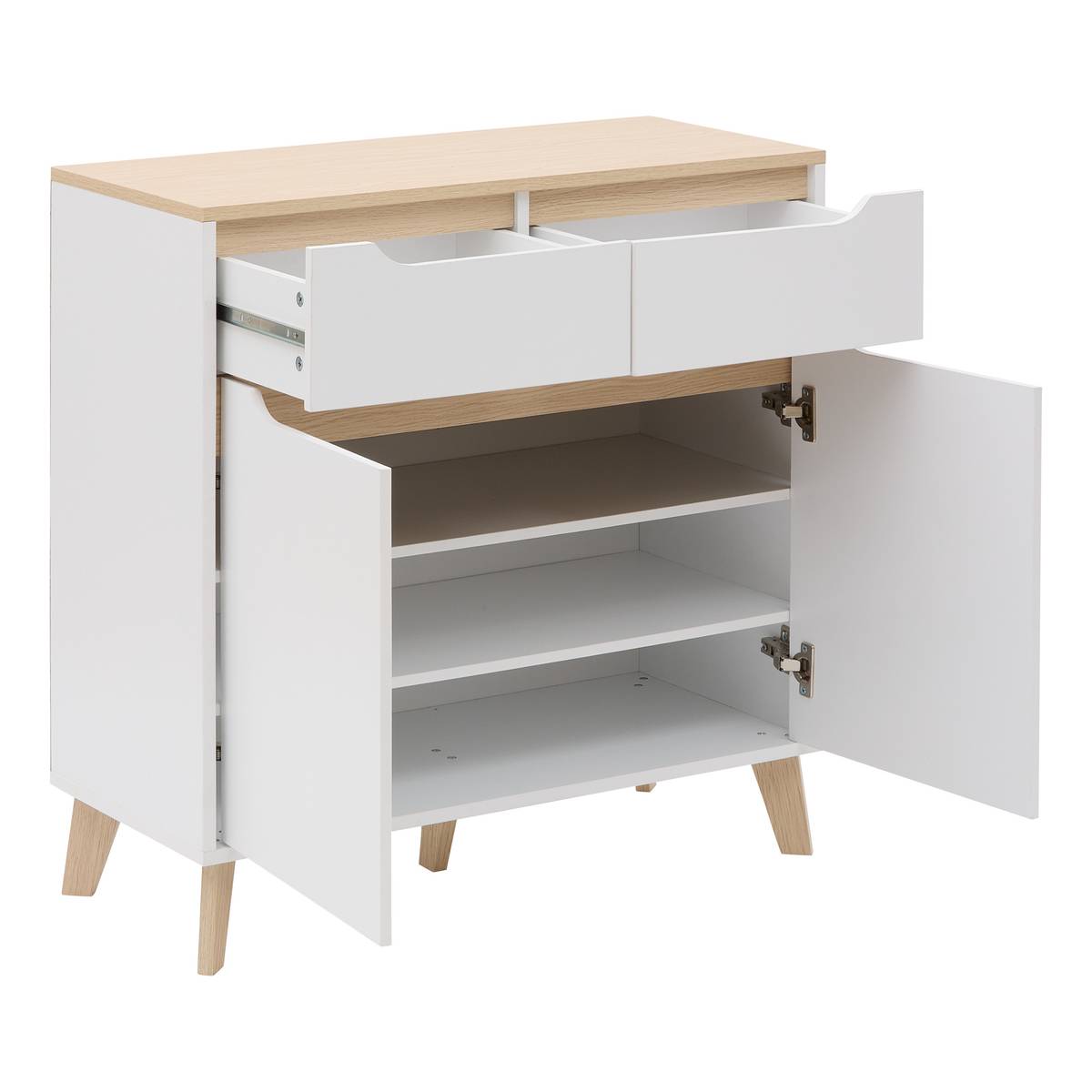Meuble d'entree bois 12p luma 