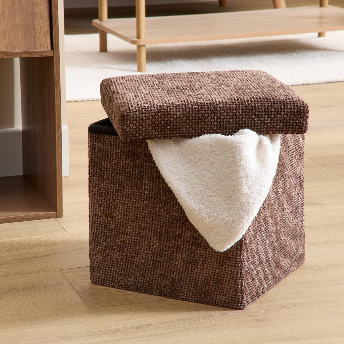 Pouf 31x31 choco velvy 