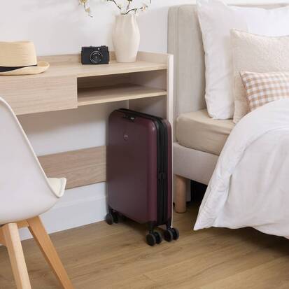 Valise cabine pliable 8 roues, 40l, violet 