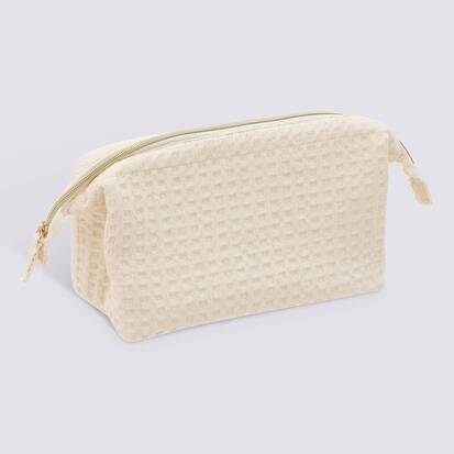Trousse de toilette, l.27 x h.16 cm, beige Waffle