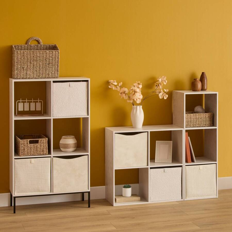 Étagère 6 cases, travertin Mix'n modul