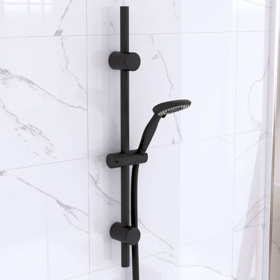 Colonne de douche, 3 pièces, h.73,5 cm, noir 