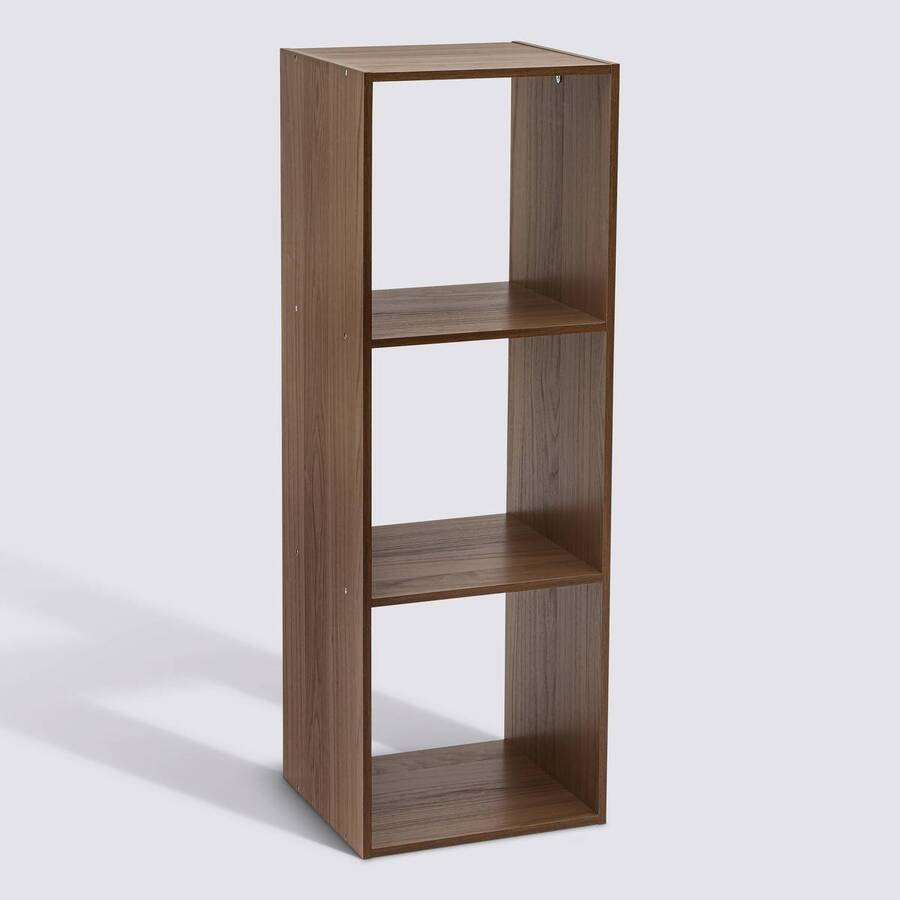 Étagère 3 cases, 34,5x32 cm, marron Mix'n modul