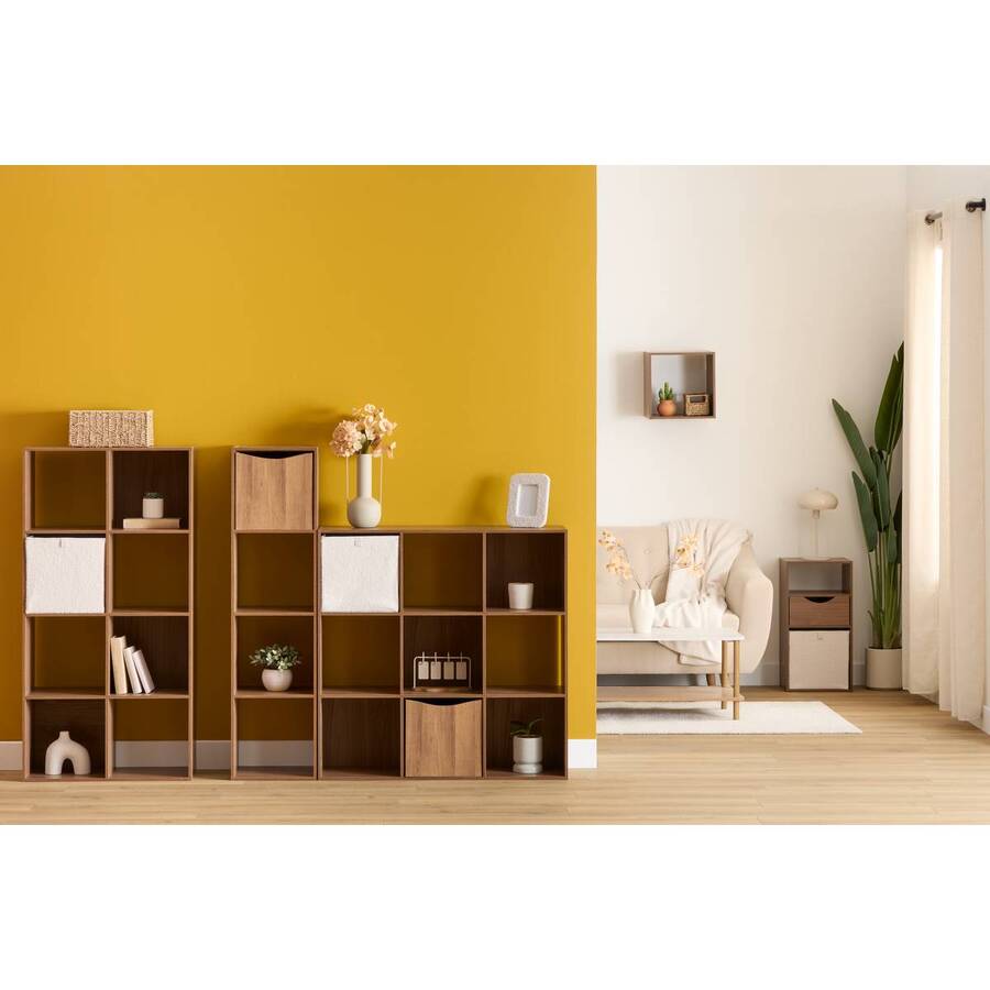 Étagère 3 cases, 34,5x32 cm, marron Mix'n modul