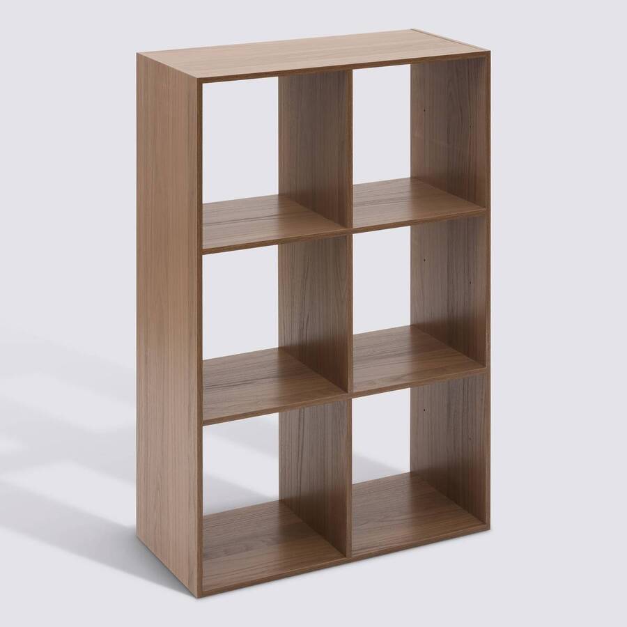 Étagère 6 cases, marron Mix'n modul