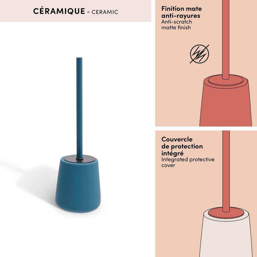 Brosse wc, d.11,5 cm, bleu Colorama