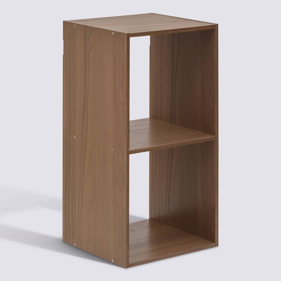 Étagère 2 cases, marron Mix'n modul