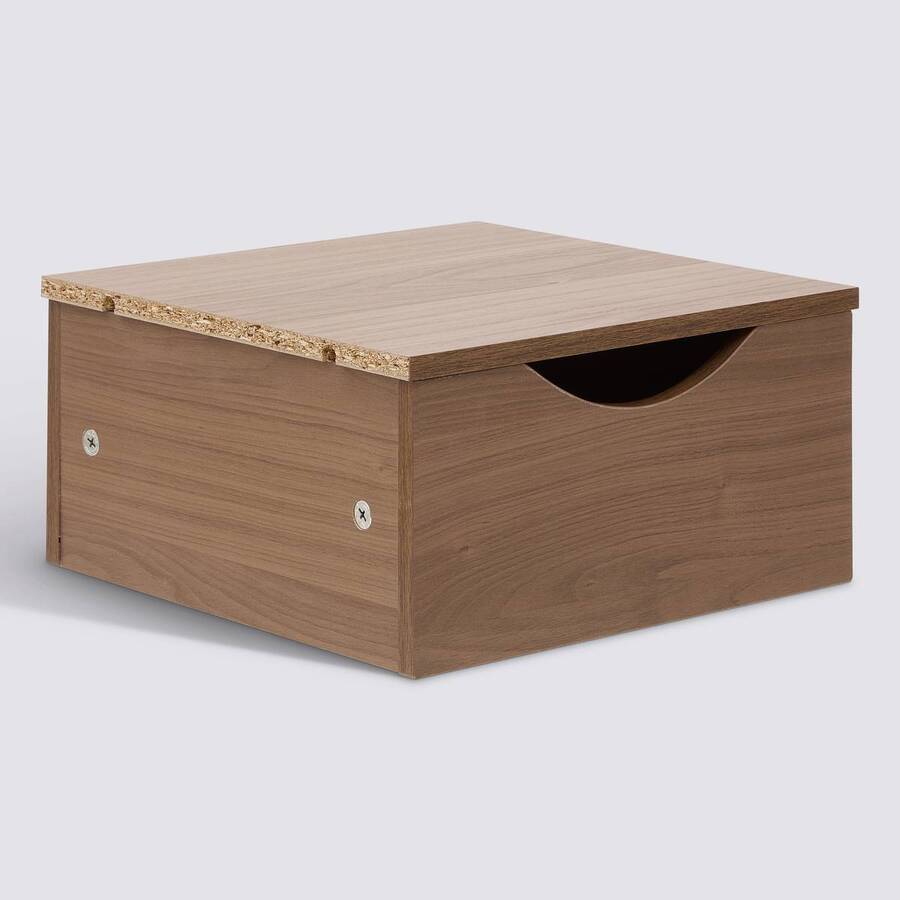 Tiroir + etagere noyer mix 