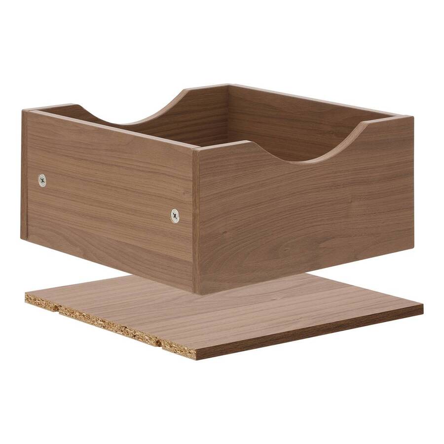 Tiroir + etagere noyer mix 