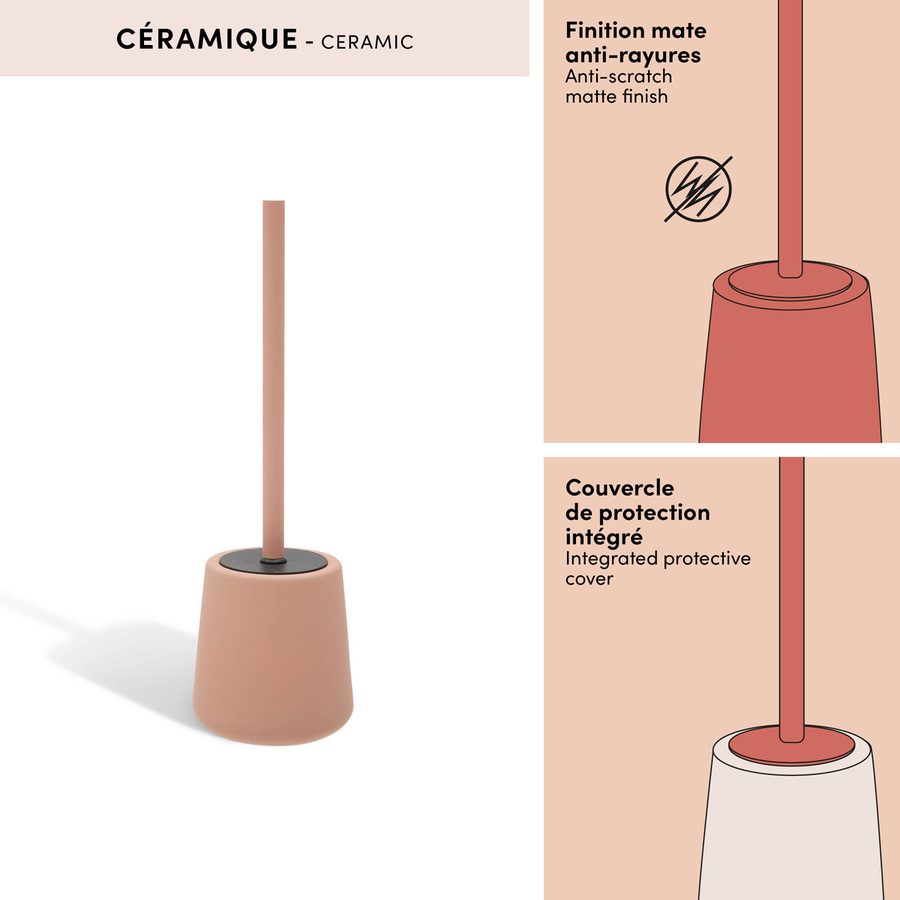Brosse wc, d.11,5 cm, rose blush Colorama