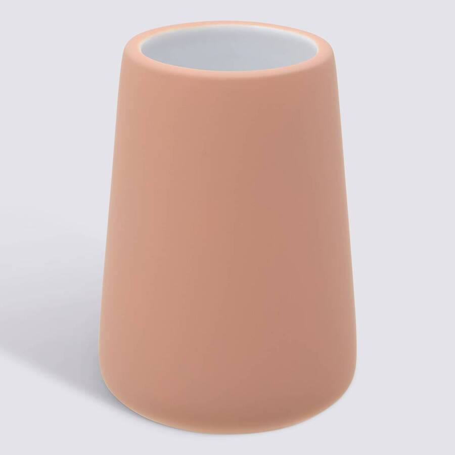 Porte-brosse à dents, d.8,3 x h.11,8 cm, grès, rose blush Colorama
