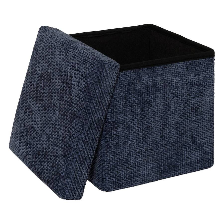 Pouf 31x31 bleu velvy 