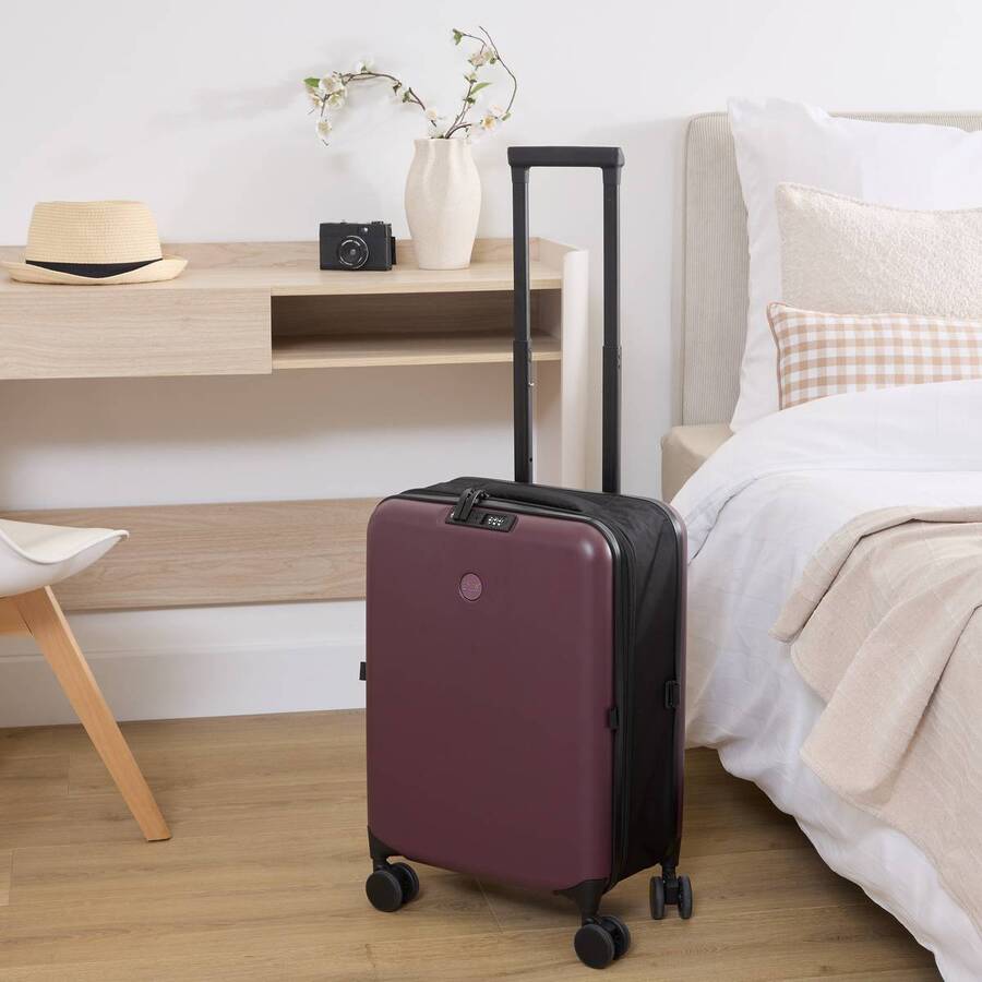 Valise cabine pliable 8 roues, 40l, violet