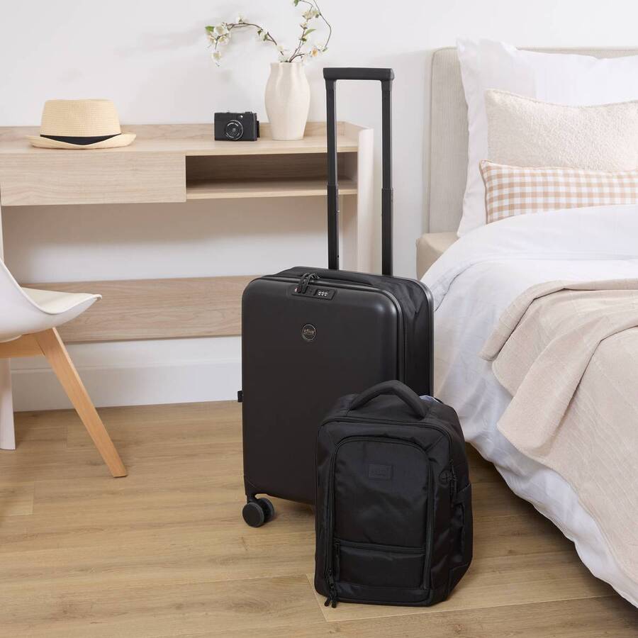Valise cabine pliable 8 roues, 40l, noir