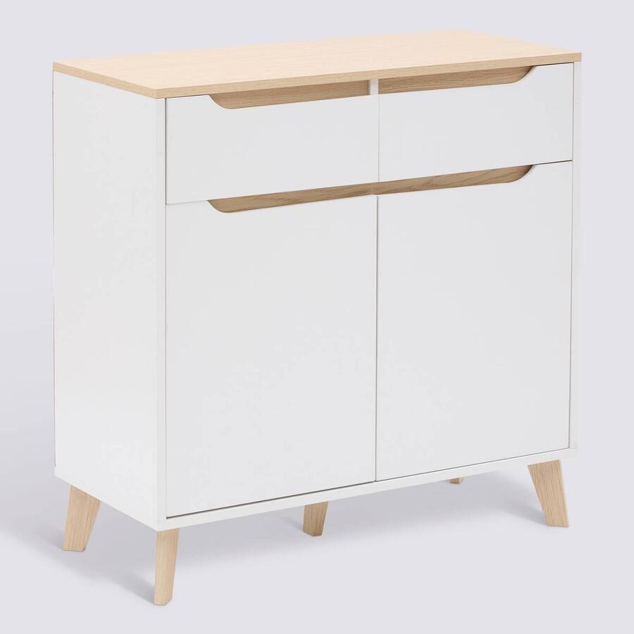 Meuble d'entree bois 12p luma 