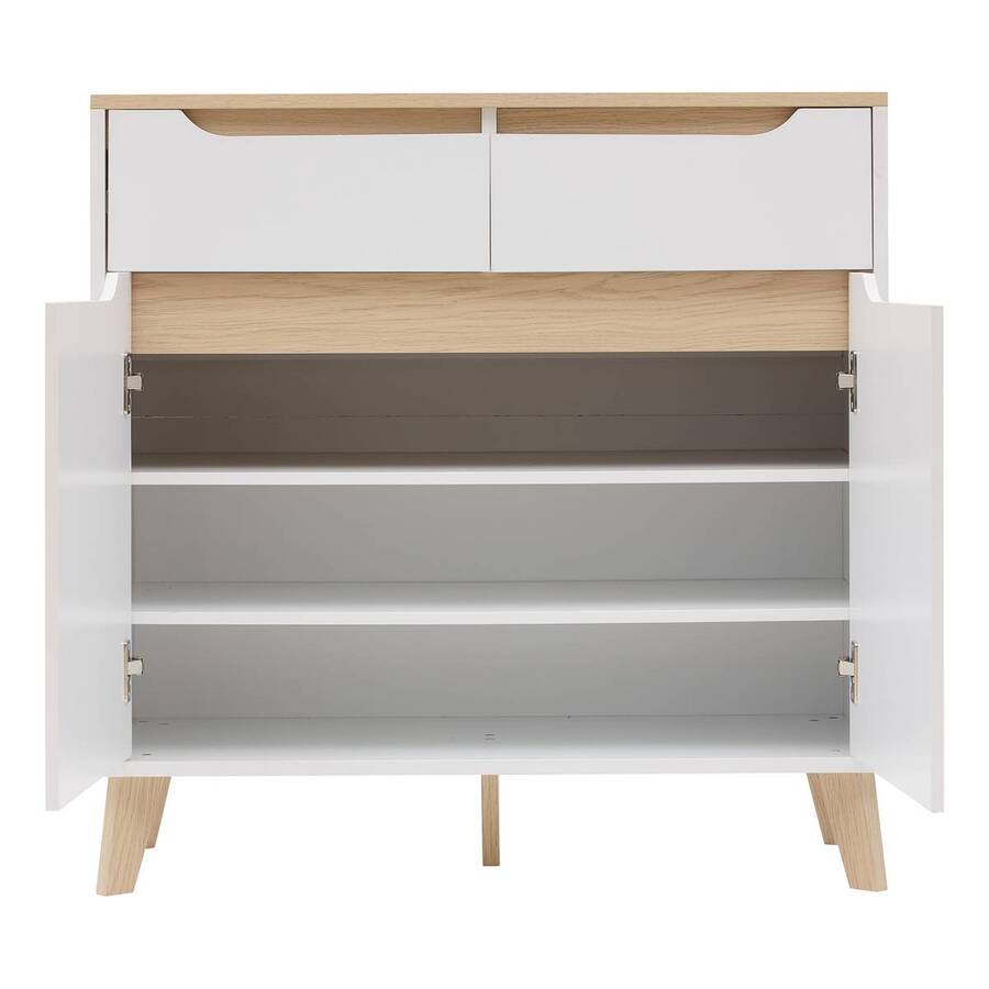 Meuble d'entree bois 12p luma 