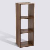 Étagère 3 cases, 34,5x32 cm, marron Mix'n modul