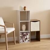 Étagère 3 cases, 34,5x32 cm, crème Mix'n modul