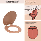 Abattant wc, rose blush Colorama