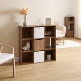Étagère 9 cases, marron Mix'n modul