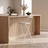 Chaise de bar pliante, h.98 cm, blanc Flexy