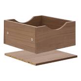 Tiroir + etagere noyer mix 