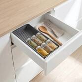 Support à épices extensible pour tiroir, 39,1x14,7 cm, gris Neo