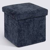 Pouf 31x31 bleu velvy 