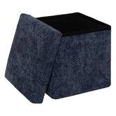 Pouf 31x31 bleu velvy 