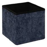 Pouf 31x31 bleu velvy 