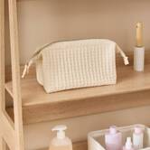 Trousse waffle beige 