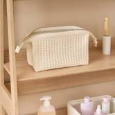 Trousse waffle beige 