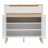 Meuble d'entree bois 12p luma 