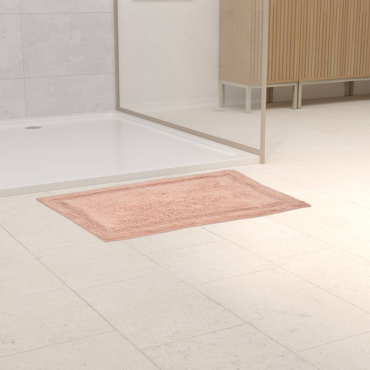 Tapis fluffy 75x50 blush color 