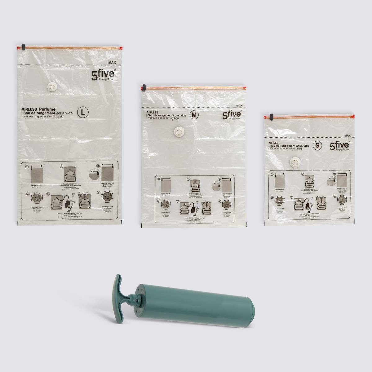 Lot sac comp airless x4 pompe 